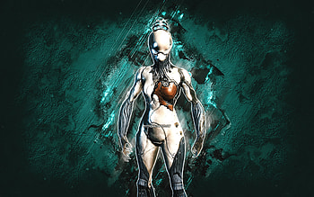 Nova, Warframe, turquoise stone background, Warframe characters, Nova Warframe, Nova skin, creative art HD wallpaper