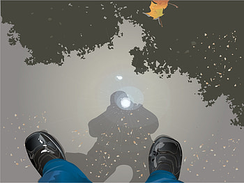 Vector, Reflection, Legs, Shadow, Puddle, Footwear HD wallpaper