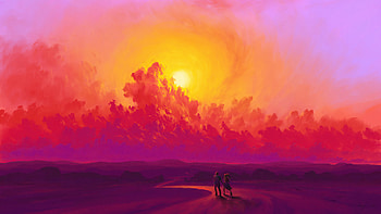 Our Love, couple, love, artist, artwork, digital-art, deviantart HD wallpaper