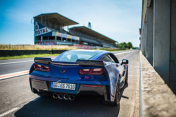 Chevrolet Corvette Grand sport, blue, rear HD wallpaper