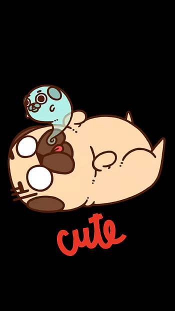 Puglie pug, art, cartoon HD phone wallpaper