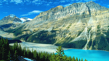 Banff National Park, Alberta, sky, canada, lake, trees, landscape, rocks HD wallpaper