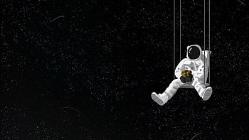 astronaut, swing, bouquet, space, art full , tv, f, background HD wallpaper