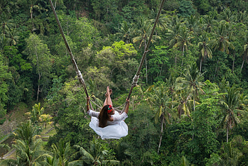 Indonesia, Bali, Women, Mood, Jungle, Swing HD wallpaper