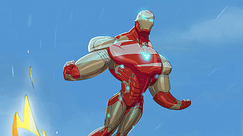 Iron Man Flying Hero, iron-man, superheroes, artwork, artist, artstation HD wallpaper