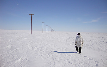 Snow, Miscellanea, Miscellaneous, Human, Person, Traces, Tundra HD wallpaper