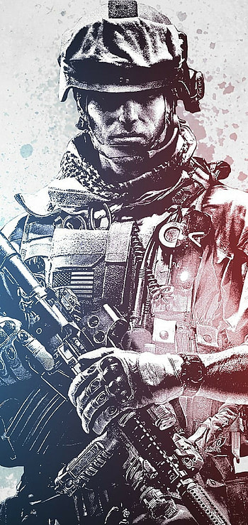 Artistic soldier , Stunning smart backgrounds, Premium mobile gaming experience, Soldier-centric graphics HD phone wallpaper