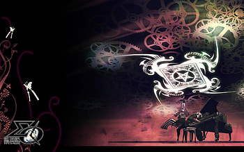 Dark Kurogami, piano, anime, tsukiyumi neon, sigma harmonics HD wallpaper
