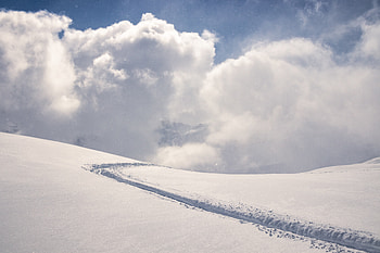 Nature, Snow, Path, Slope, Hill HD wallpaper