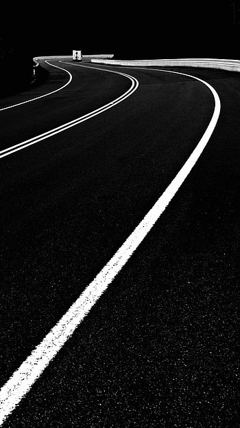 Black Colour, Black Colour Highway Road, Black Highway Road HD phone wallpaper