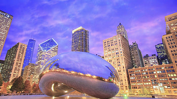 Paisajes Naturaleza, Chicago Refleja Reflexiones HD wallpaper