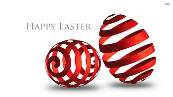 Happy Easter, Eggs, Easter, Red, Happy HD wallpaper