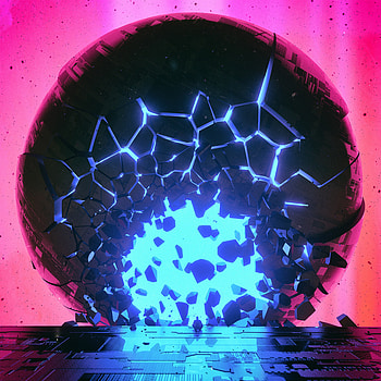 Bright, Miscellanea, Miscellaneous, Ball, Glow, Shards, Smithereens, Fragments HD phone wallpaper