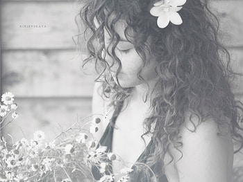 DAISIES, graphy, portrait, bw, woman, beauty HD wallpaper