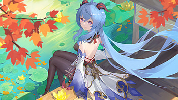 Blue Eyes Ganyu Genshin Impact HD wallpaper
