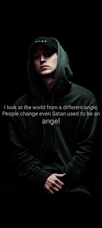 nf quote, electric blue, rapper HD phone wallpaper