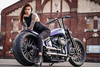 Harley-Davidson Thunderbike, Girls and Motorcycles HD wallpaper
