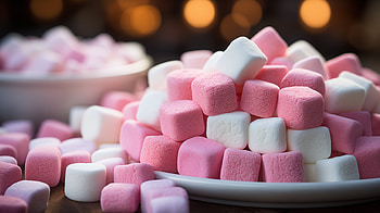 Pink and White Marshmallows, food, marshmallow HD wallpaper