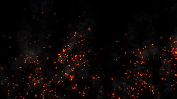 Fire Particles Overlay With Smoke Effect On Black Screen HD wallpaper