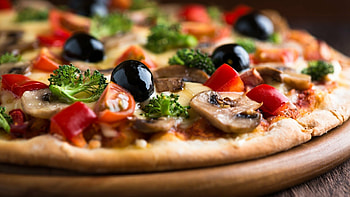Pizza indulgence, Cheesy goodness, Irresistible flavors, Ultimate comfort food HD wallpaper