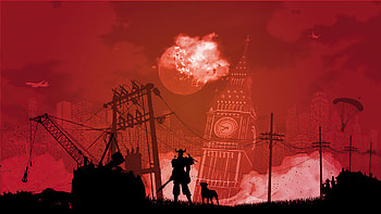 The Fallout, fallout, games, minimalism, minimalist, deviantart HD wallpaper