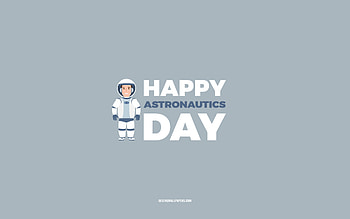 Happy Astronautics Day, , blue background, Astronautics Day, congratulations, Astronautics, Day of Astronautics HD wallpaper
