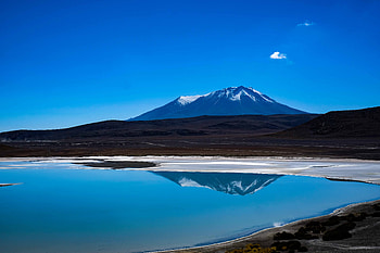 Blue Lake Landscape Reflection , lake, landscape, blue, reflection, mountains, nature HD wallpaper