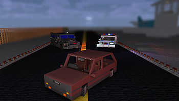 Minecraft Car Road HD wallpaper