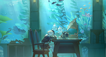Genshin Impact Freminet Underwater Scene, video game, Genshin Impact, Freminet (Genshin Impact) HD wallpaper