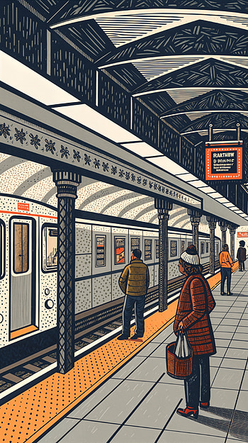 Subway Serenity: A Stylish HD phone wallpaper