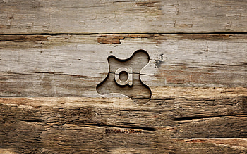 Avast wooden logo, , wooden backgrounds, antivirus, Avast logo, creative, wood carving, Avast HD wallpaper