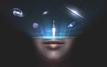 Universe exploration, space, planet, fantasy, face HD wallpaper