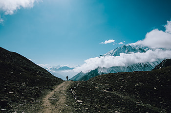 Nature, Mountains, Clouds, Human, Person, Tourist HD wallpaper