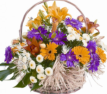 Radiant Colors, FLOWERS, BOUQUET, COLORS, BASKET, SPRING HD wallpaper