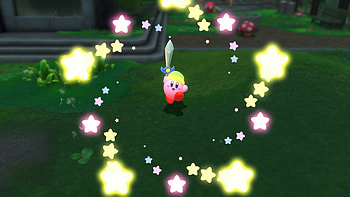 Kirby and the Forgotten Land, Epic adventures, Quest for treasure, Dynamic action HD wallpaper
