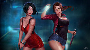 Ada Wong Claire Redfield, resident-evil-2, games, 2019-games, deviantart HD wallpaper