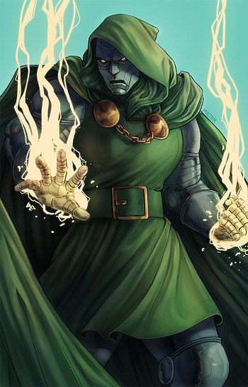 Dr doom, art, cartoon HD phone wallpaper