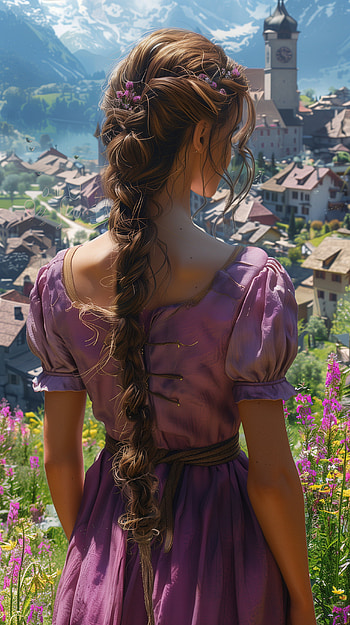 Purple Dress Elegance – Mountain View, purple dress HD phone wallpaper