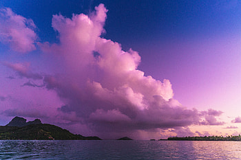 Nature, Rocks, Ocean, Island, Bora Bora, French Polynesia HD wallpaper