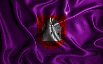 Avila flag, , silk wavy flags, spanish cities, Day of Avila, Flag of Avila, fabric flags, 3D art, Avila, cities of Spain, Avila 3D flag HD wallpaper