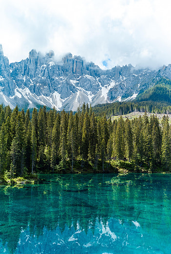 Nature, Trees, Mountains, Rocks, Lake, Reflection HD phone wallpaper