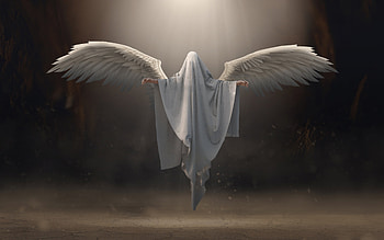 Angel Cave God Wings, angel, artist, artwork, digital-art HD wallpaper