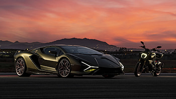 Ducati Diavel 1260, Lamborghini HD wallpaper