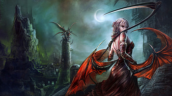 Big Dark Female Warrior Art | Alpha Coders | Abyss Fantasy Women Warrior 169072 HD wallpaper