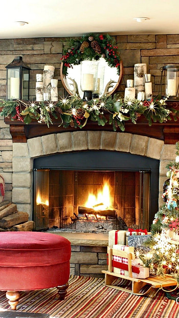 Fireplace, Christmas HD phone wallpaper