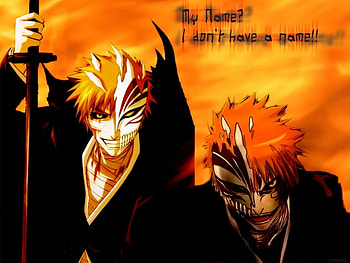 Ichigo hollow mask, shinigami, bleach, ichigo, orange hair HD wallpaper