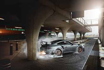 Porsche GT2 RS Burning The Wheels , porsche, cars, 2021-cars, behance HD wallpaper