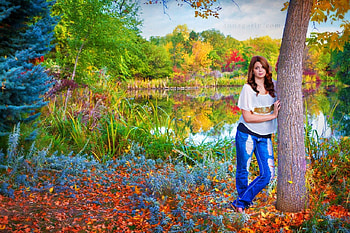 Autumn Girl, in park, privind, adolescenta, toamna HD wallpaper