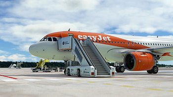 EasyJet Switzerland, Neo aircraft, resolution, Flight simulator HD wallpaper