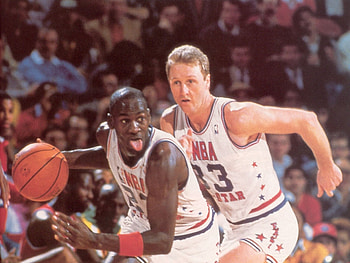 Michael Jordan, Larry Bird HD wallpaper